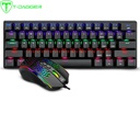 Combo T-Dagger 2 en 1, Teclado MAIN FORCE + Mouse IMPERIAL, Switch Brown, Español, Black.