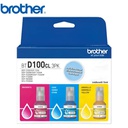 Tinta Brother BT D100CL Pack 3 Tintas  (Cyan,Yellow,Magenta)