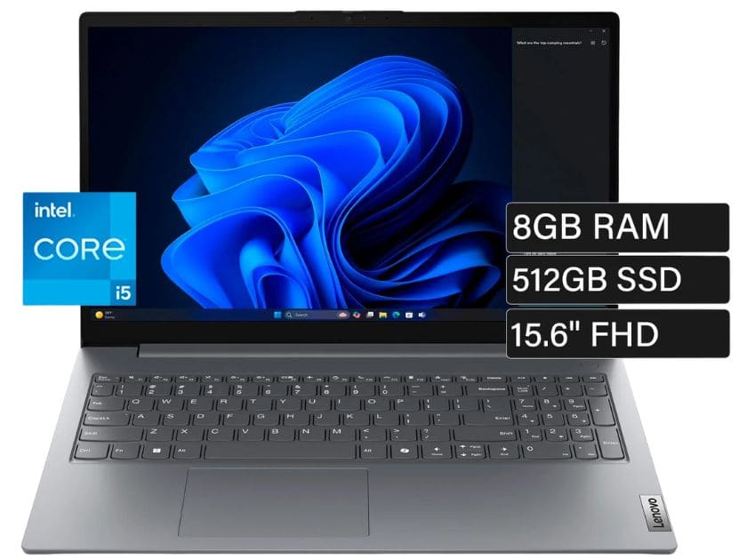Laptop Lenovo V15 G5 IRL, Intel Core I5-13420H 2.0/4.6Ghz, | 15.6" - FHD TN | 8GB RAM DDR5 | 512Gb SSD  | Intel Iris Xe | Freedos | Español.