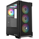 Case XYZ Airone 300-X Mesh, Mid Tower, 6 Fan ARGB, Vidrio Templado, S/Fuente USB 3.0, USB Type-C, Black.
