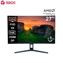 Monitor curvo TEROS TE-2734S, 27" FHD VA, 144HZ, 1MS, HDMI, DP, Audio out.