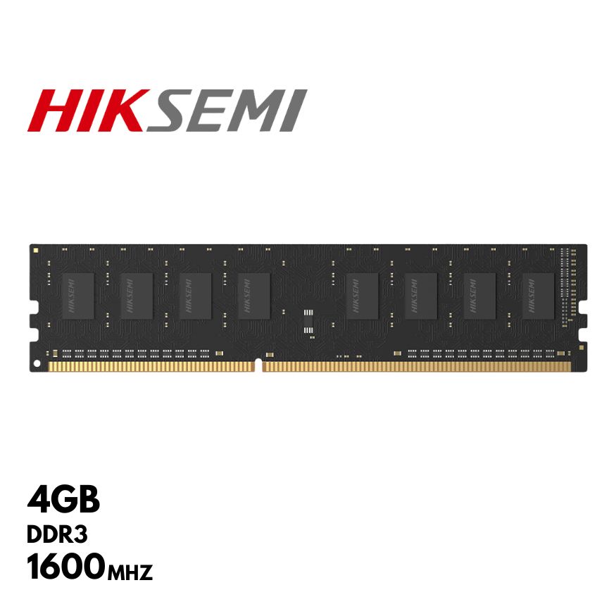 Memoria RAM Hiksemi Hiker DDR3 4GB DDR3-1600 MHz, CL-11, 1.5V.