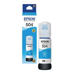 [T504220-Al] Botella de Tinta Epson T504, Cyan 70ML,(T504220-Al) Caja.