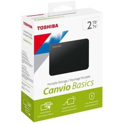 [HDTB520XK3AAU] Disco Duro Externo Toshiba Canvio Basic, 2TB, USB 3.0, 2.5", Negro.