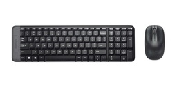 [920-004430] Teclado Logitech + Mouse Inalámbrico MK220 Wireless USB SP Black.