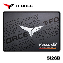 [T253TZ512G0C101] Unidad de Estado Solido, T-Force VULCAN Z, 512Gb, Sata 6Gb/s, 2.5", Negro, DC +5V
