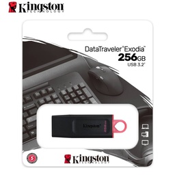 [DTX/256GB] Memoria USB Kingston DataTraveler Exodia 256GB, USB 3.2 Gen 1, Rojo.