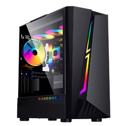 [TE-1172N] Case TEROS TE-1172N, Mid Tower, Negro, USB 3.0, USB 2.0, Audio.