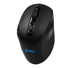 [TE-5168N] Mouse Teros TE-5168N, Triple Modo: 2.4G+Bluetooth+USB, 6400 DPI, RGB, Negro