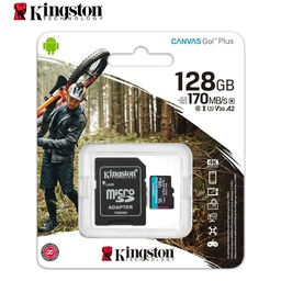 [SDCG3/128GB] Memoria Flash MicroSDXC Kingston Canvas Go! Plus, 128GB con Adaptador SD.