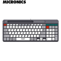 [MIC K600-3M] Teclado Multimedia Inalámbrico, Micronics QUANTUM 3 (MIC K600-3M) BT, 2.4GHZ, Recargable, Negro.