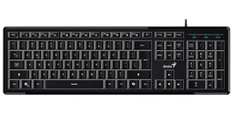 [31310055401] Teclado Genius Slimstar 820, Retroiluminado, AI Copilot,  Usb, Black.