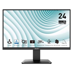 [PRO MP2412] Monitor MSI PRO MP2412, 23.8&quot; FHD VA, 100Hz, 1MS, DP, HDMI.