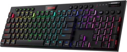 [K618-RGB-SP] Teclado Mecánico Redragon HORUS Black, K618RGB Wireless, Switch Red, Español.