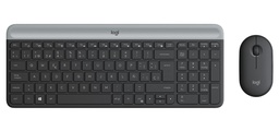 [920-009266] Teclado Logitech + Mouse Inalámbrico MK470 Slim, USB Black.