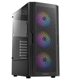 [0-761345-10066-3] Case Antec AX20 ELITE MT 4AR GL, Black, 03 Cooler RGB, Vidrio templado, S/Fuente.