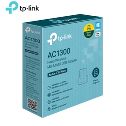 [Archer T3U Nano] Adaptador Inalámbrico USB TP-LINK Archer T3U Nano, Dual Band, AC1300, MU-Mimo.