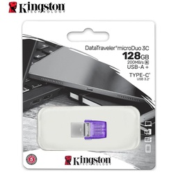 [DTDUO3CG3/128GB] Memoria Flash USB Kingston 128GB DataTraveler microDuo 3C 200MB/s dual USB-A + USB-C