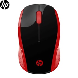 [2HU82AA#ABL] Mouse HP 200, Inalámbrico, Rojo.