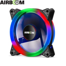 [AB124] Cooler Case Airboom Aureola AB124, Rainbow, 120mm. Black.