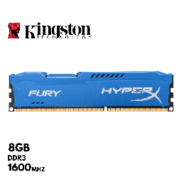 [HX316C10F/8] Memoria RAM Kingston HyperX Fury Blue, 8gb, DDR3, 1600 Mhz, CL10.