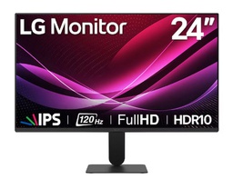 [24U411A-B] Monitor Plano LG 24U411A-B, 23.8" FHD IPS, 120HZ ,5MS,HDMI, VGA,Headphone Out