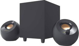 [MF0480] Parlante Creative PEBBLE PLUS 2.1 8W/16W 3.5MM USB-POWER, Negro.