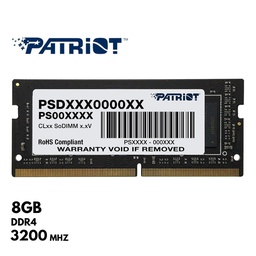 [PSD48G320082] Memoria RAM Patriot Signature Line, 8GB, SODIMM, DDR4-3200MHz PC4-25600, CL22, 1.2v.
