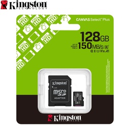 [SDCS3/128] Memoria Flash Micro-SD Kingston Canvas Select Plus, 128GB, con Adaptador SD, 150Mb/s. Clase 10.